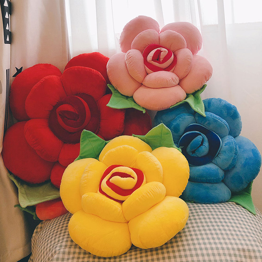 Cute Plush Rose Pillow