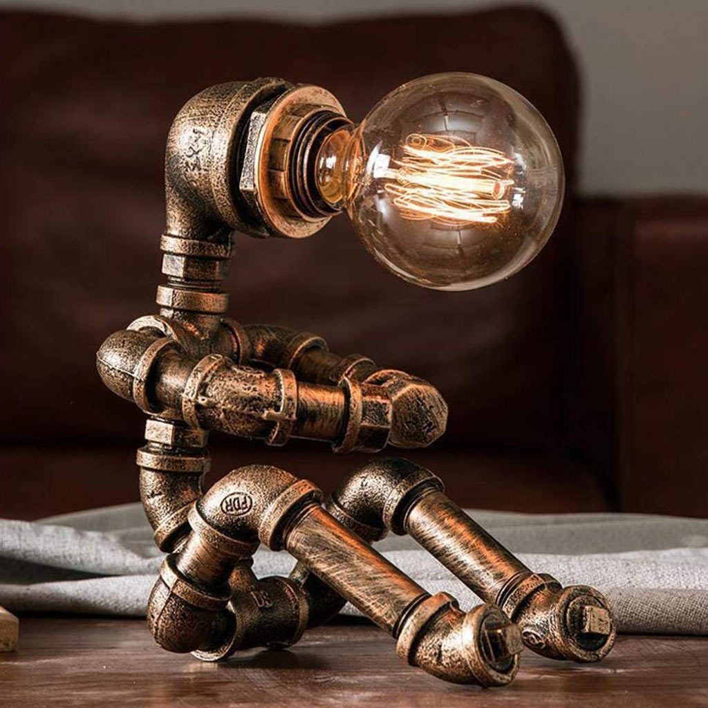 Industrieroboter Steampunk Schreibtischlampe