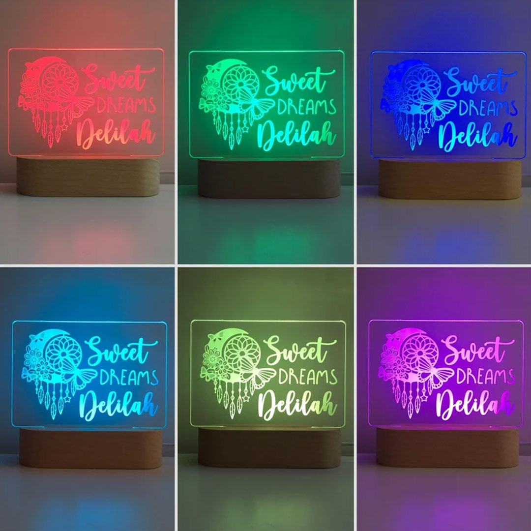 Luce notturna personalizzata con unicorno