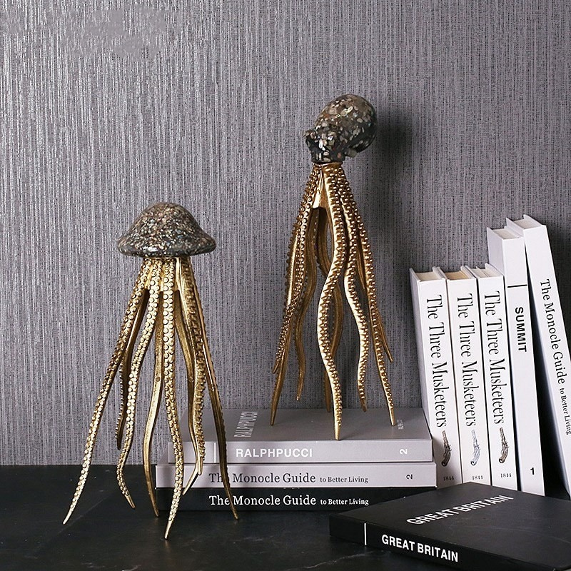 Luxury Octopus and Jellyfish Tabletop Figurine