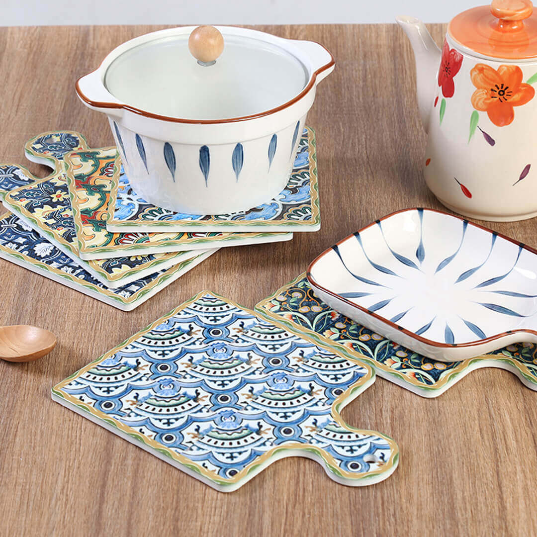 Keramik-Tischset im marokkanischen Stil