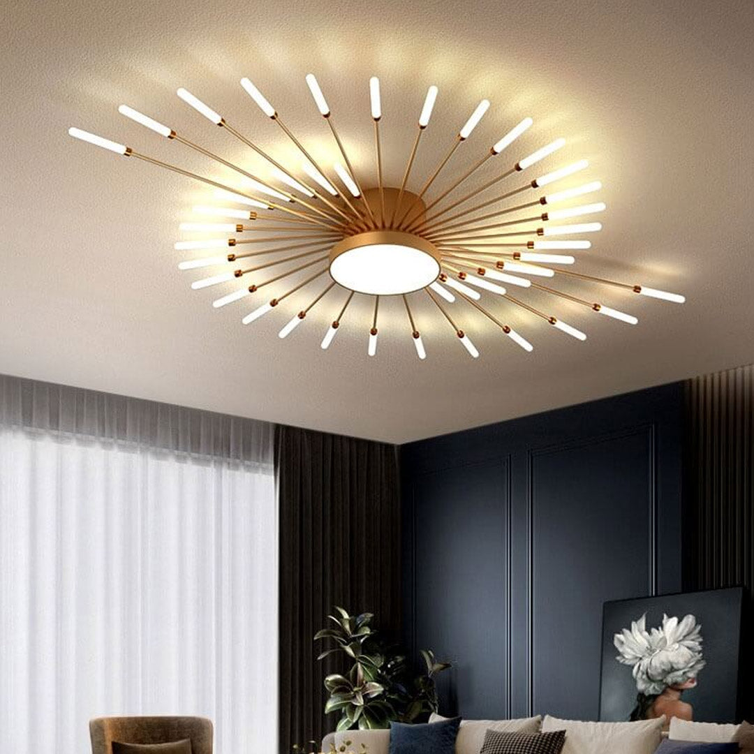 2-In-1 Firework Shaped LED Ceiling Light with Center Light