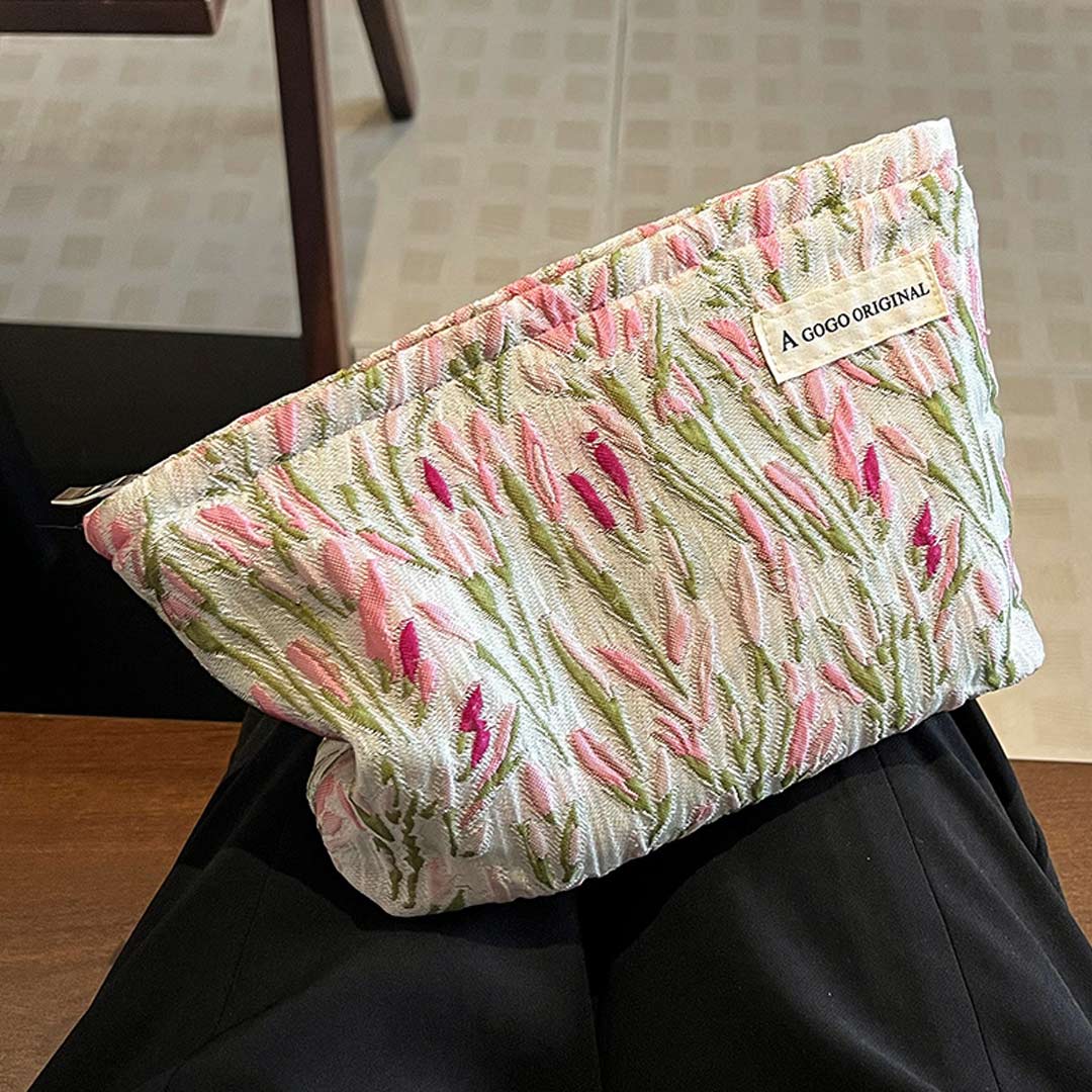 Cute Floral Makeup Bag