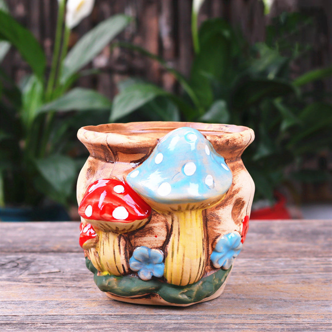 Pot de fleur de champignon