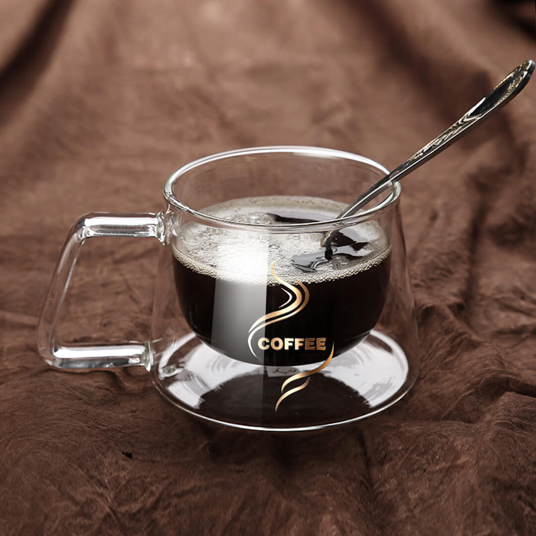 Tazza da caffè ad alto contenuto di borosilicato a doppio strato