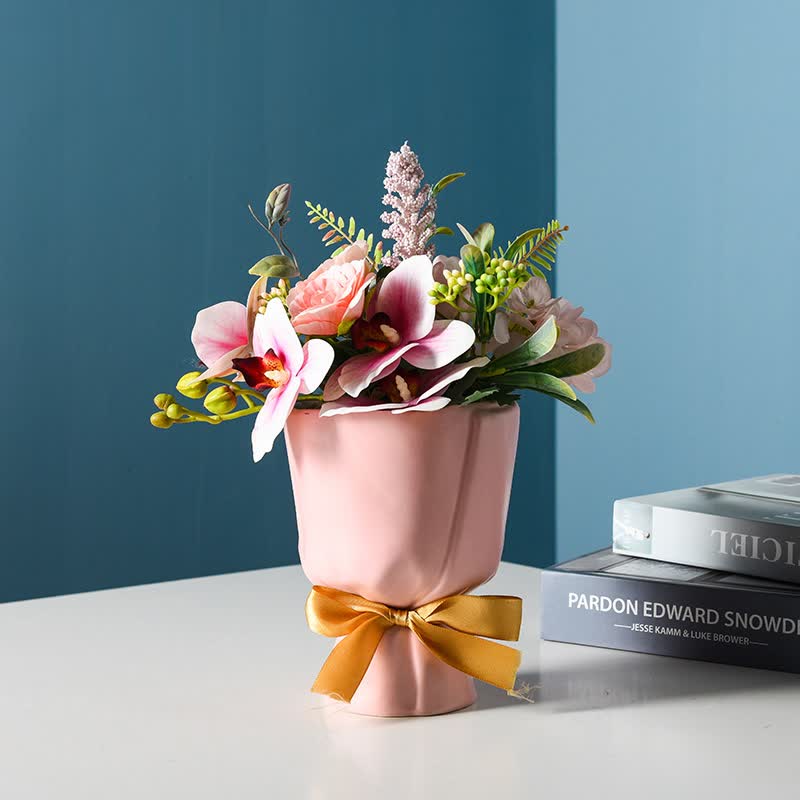 Mini jardinière en céramique pour bouquet