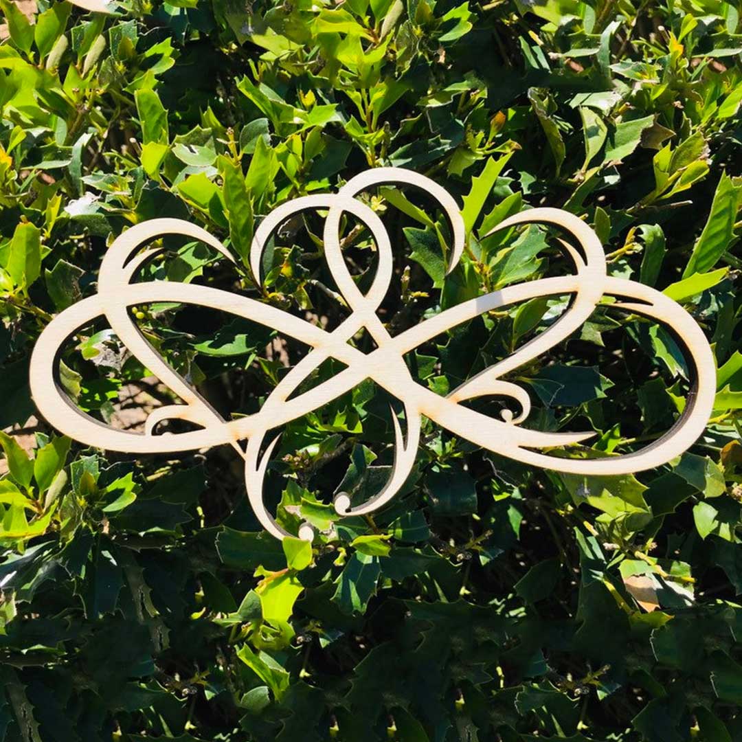 Double Infinity Herz Metall Home Decor