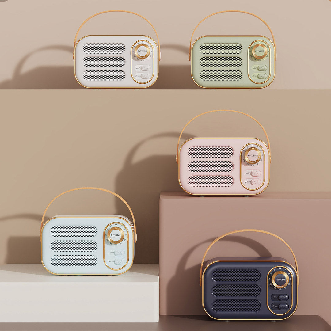 Altavoz Bluetooth inalámbrico portátil retro