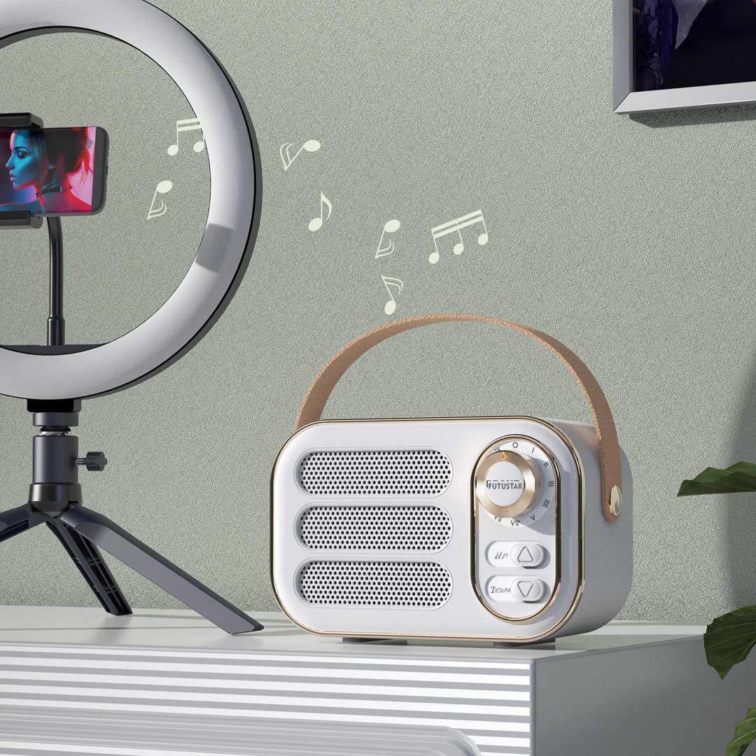 Altavoz Bluetooth inalámbrico portátil retro