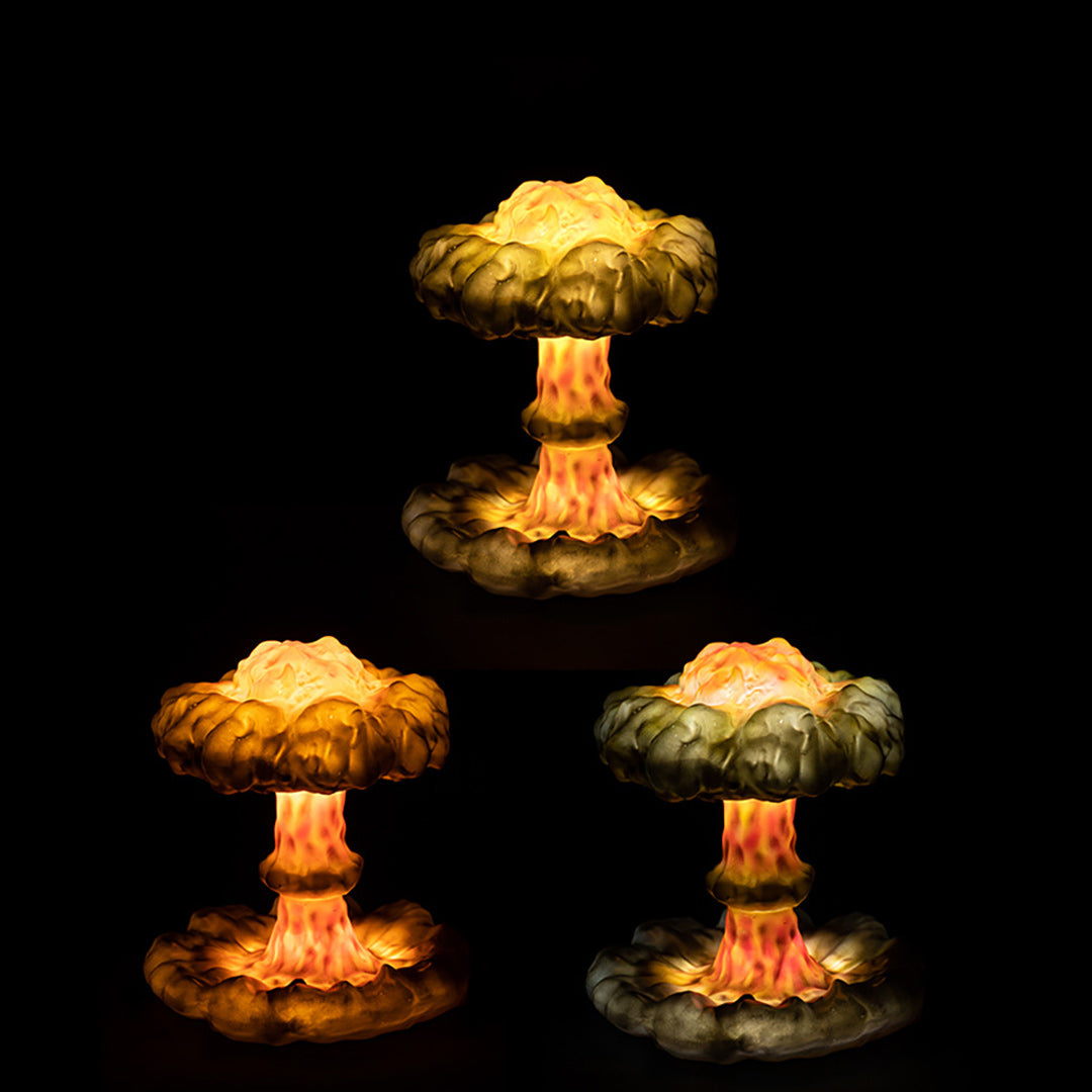 Lámpara de nube de hongo de explosión nuclear 3D