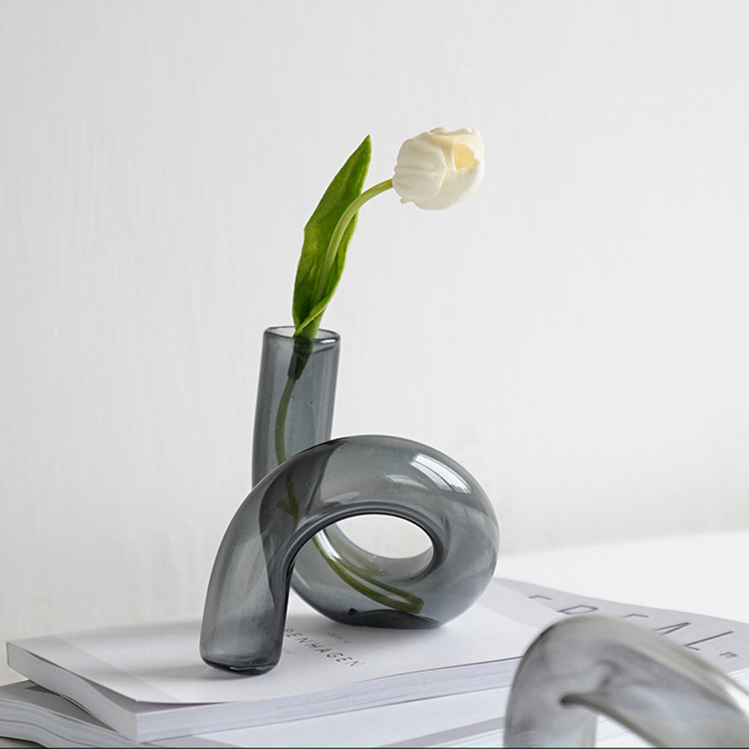 Twisted Glass Kerzenhalter Vase