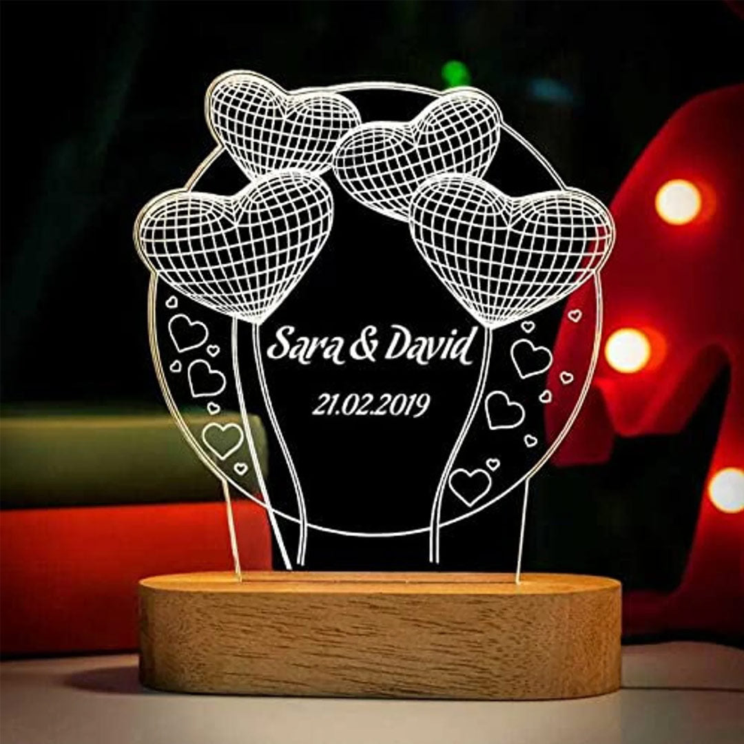 Lámpara de ilusión 3D personalizada