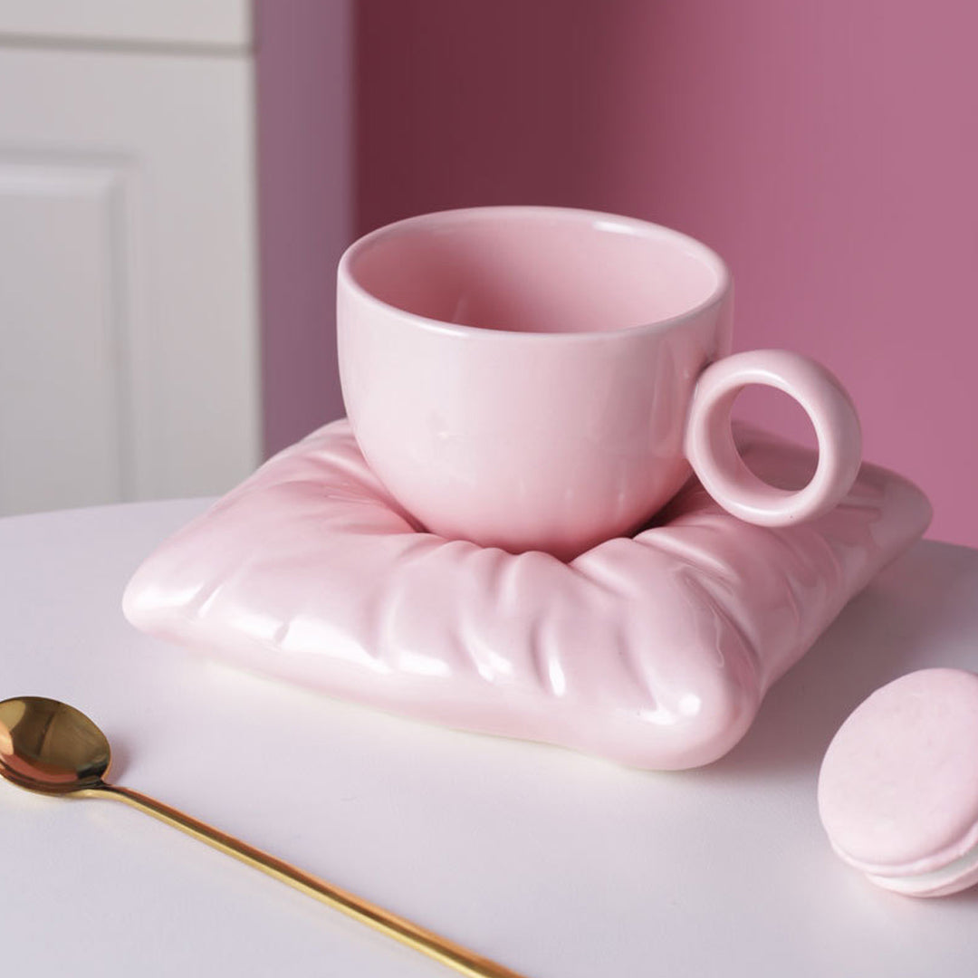 Creative Cushion Tray Coffee & Tea Cup Set