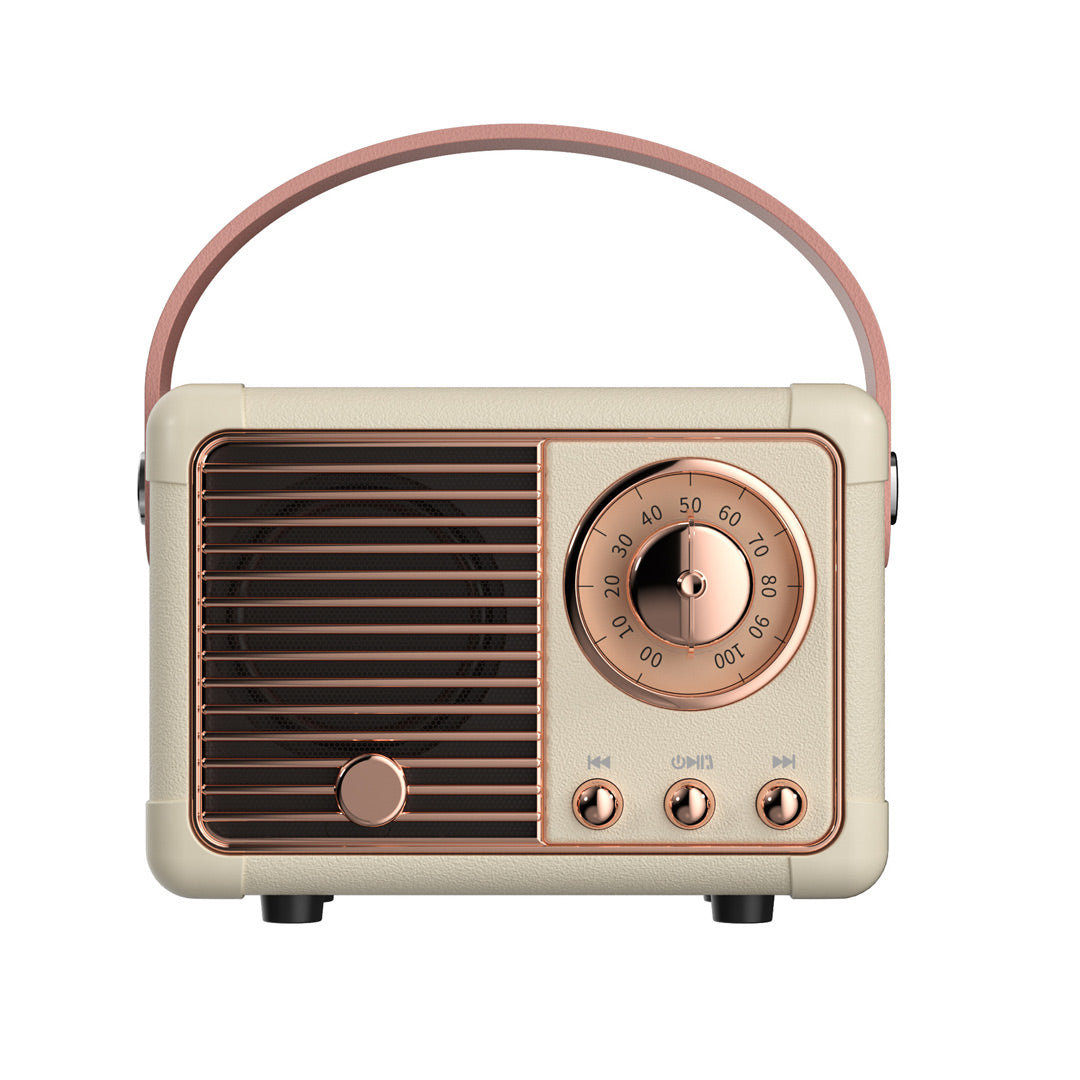 Altavoz Bluetooth inalámbrico portátil retro