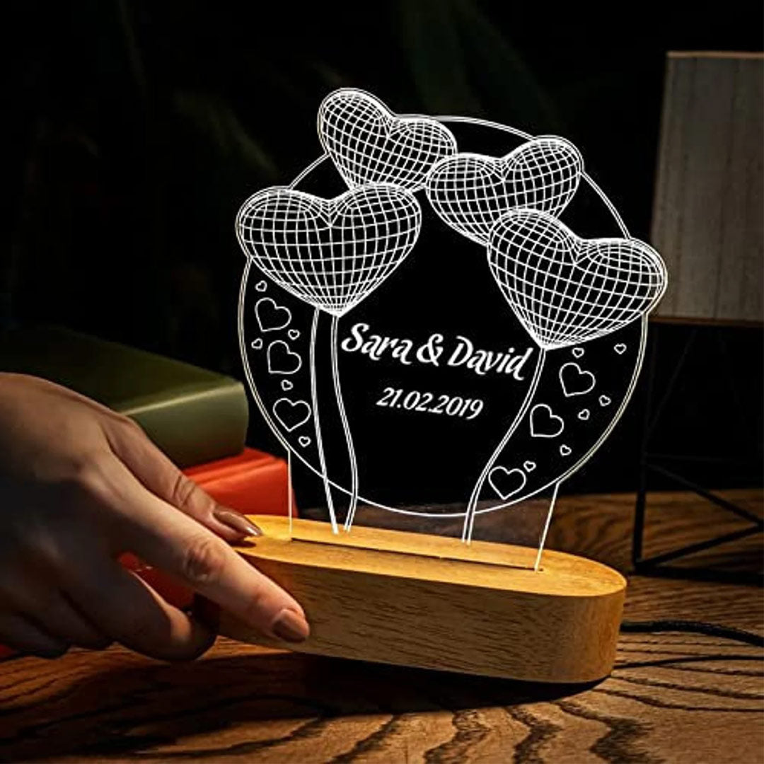 Lampada illusione 3D personalizzata