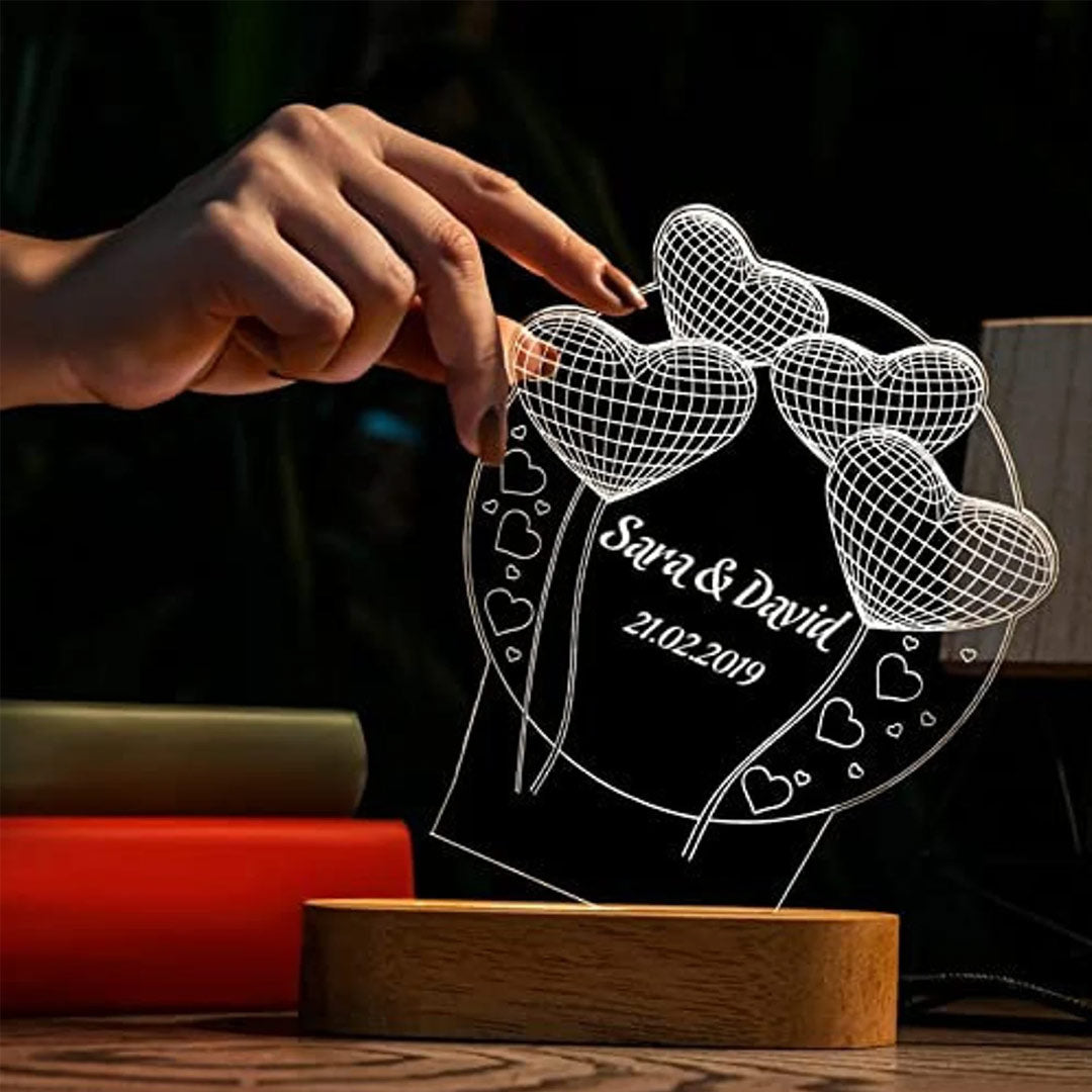 Lámpara de ilusión 3D personalizada