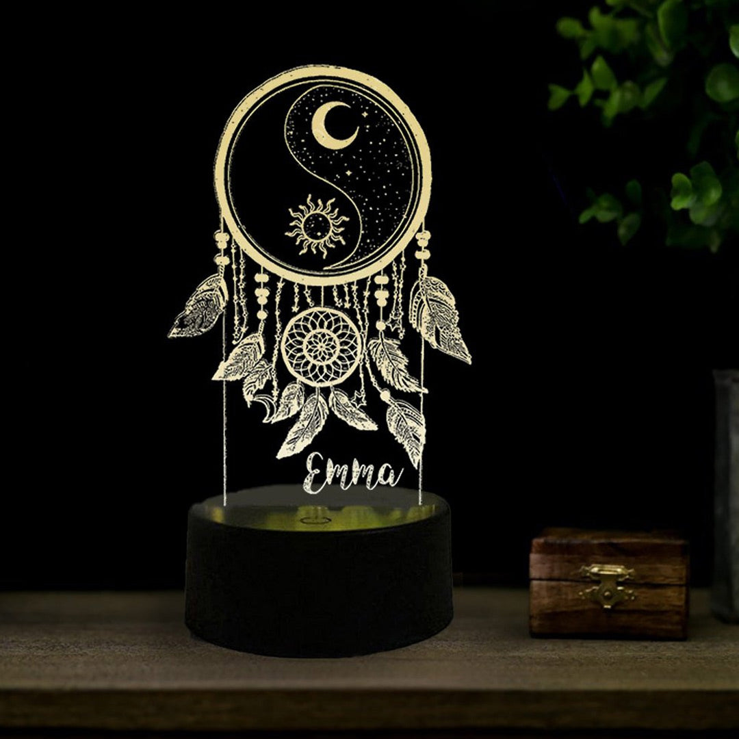 Luz de noche atrapasueños personalizada