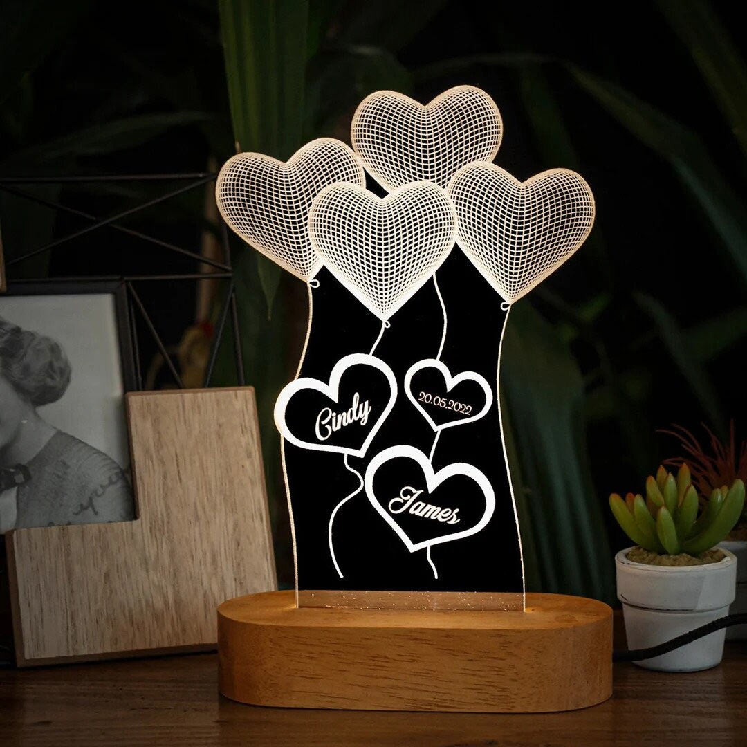 Lámpara de ilusión 3D personalizada
