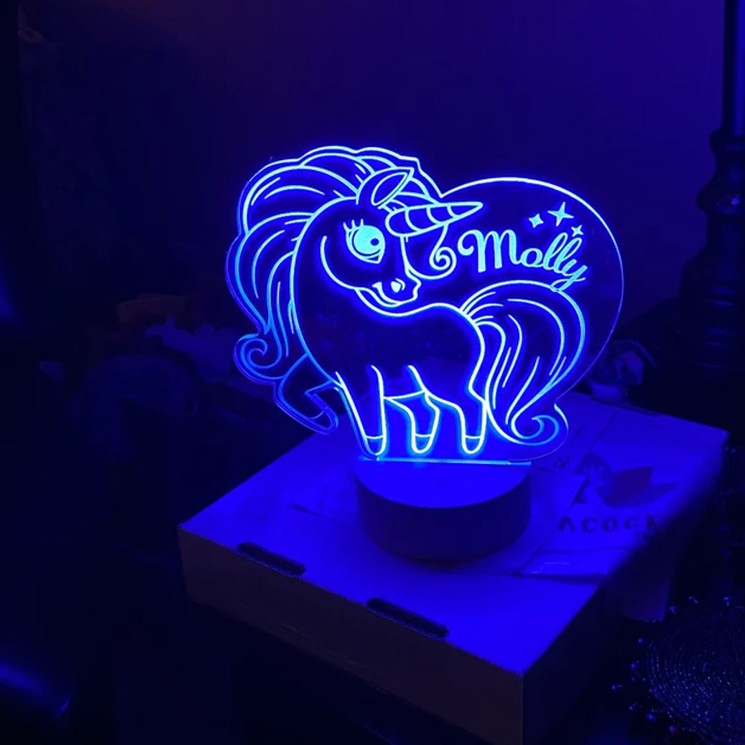 Luz de noche de unicornio personalizada