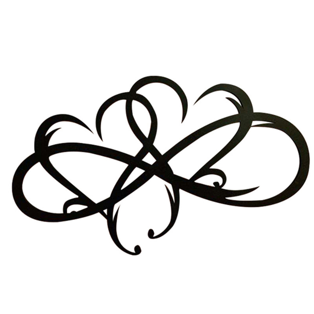 Double Infinity Herz Metall Home Decor