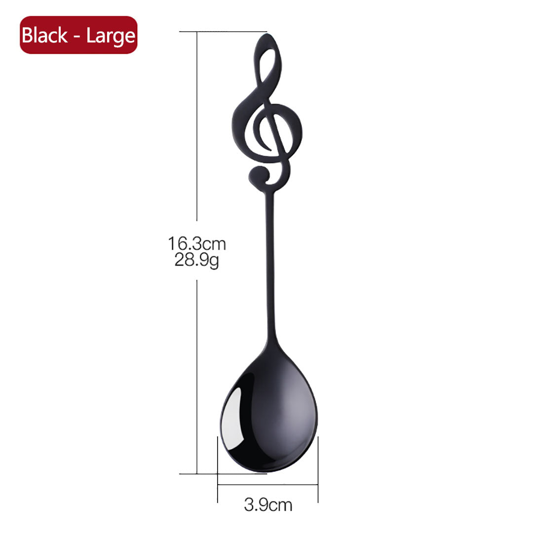 Cuillère à notes de musique en acier inoxydable 304