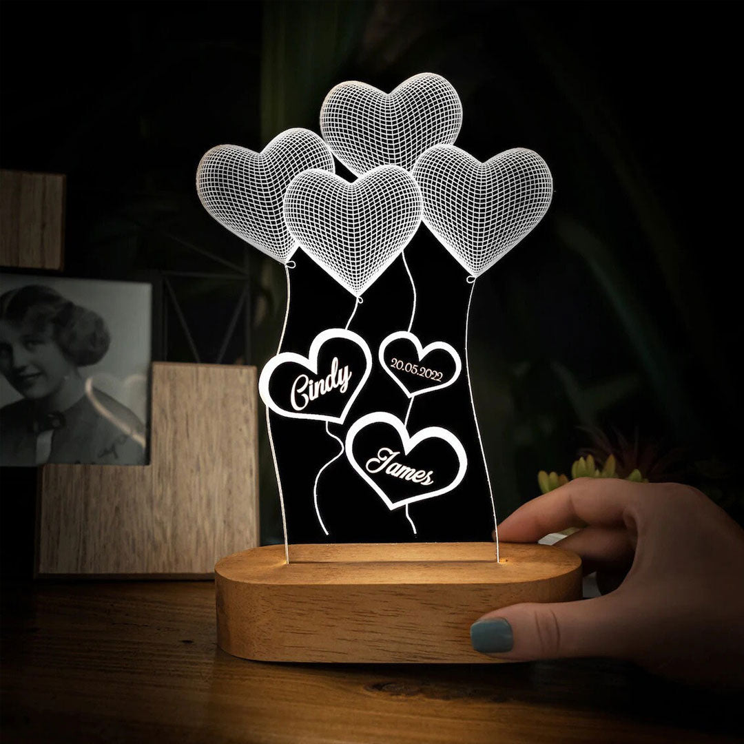 Lampada illusione 3D personalizzata