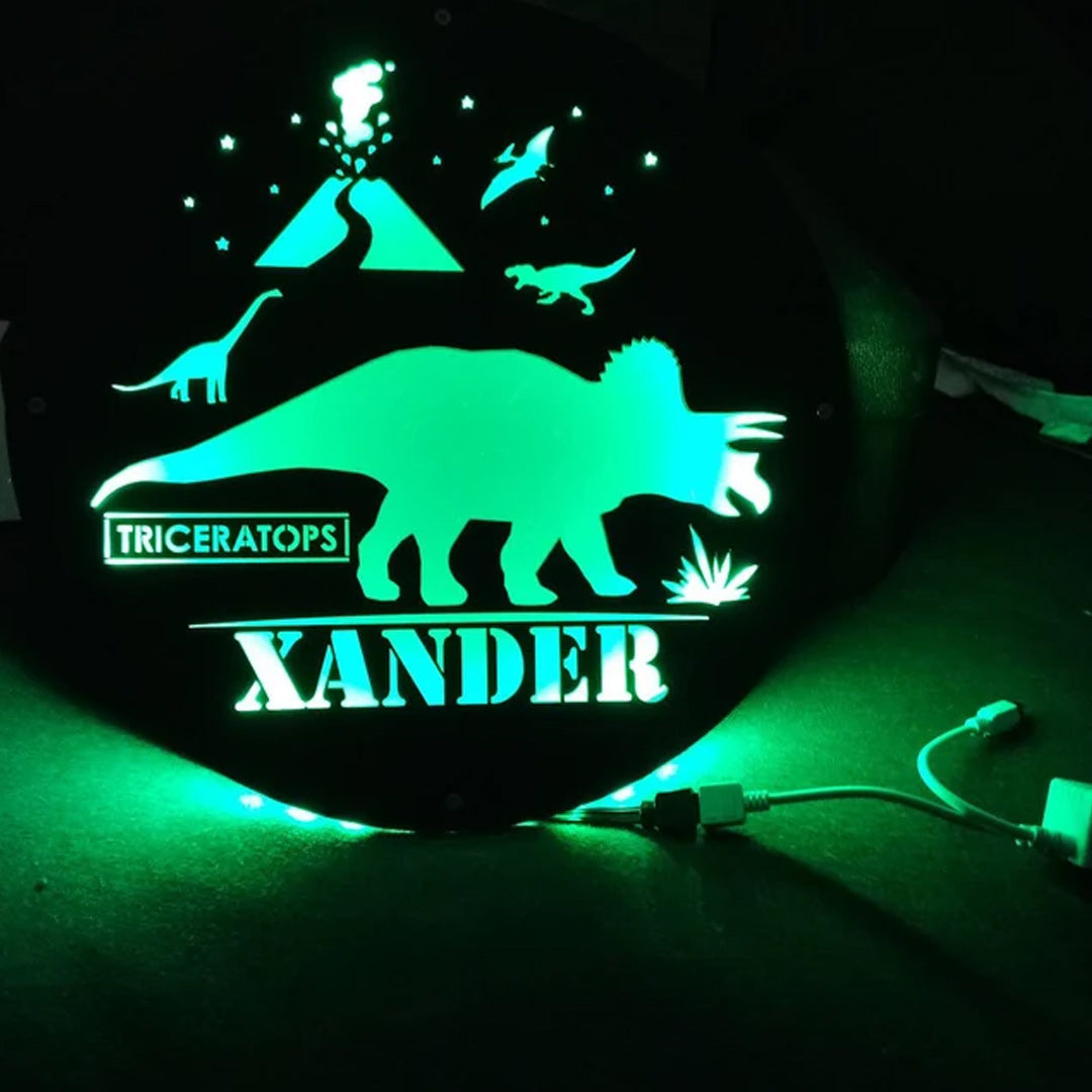 Luz de pared de dinosaurio personalizada