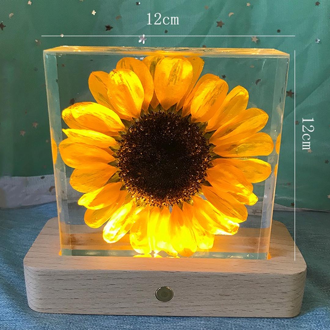 Luz de noche de girasol