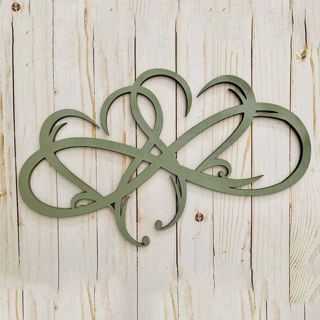 Double Infinity Herz Metall Home Decor