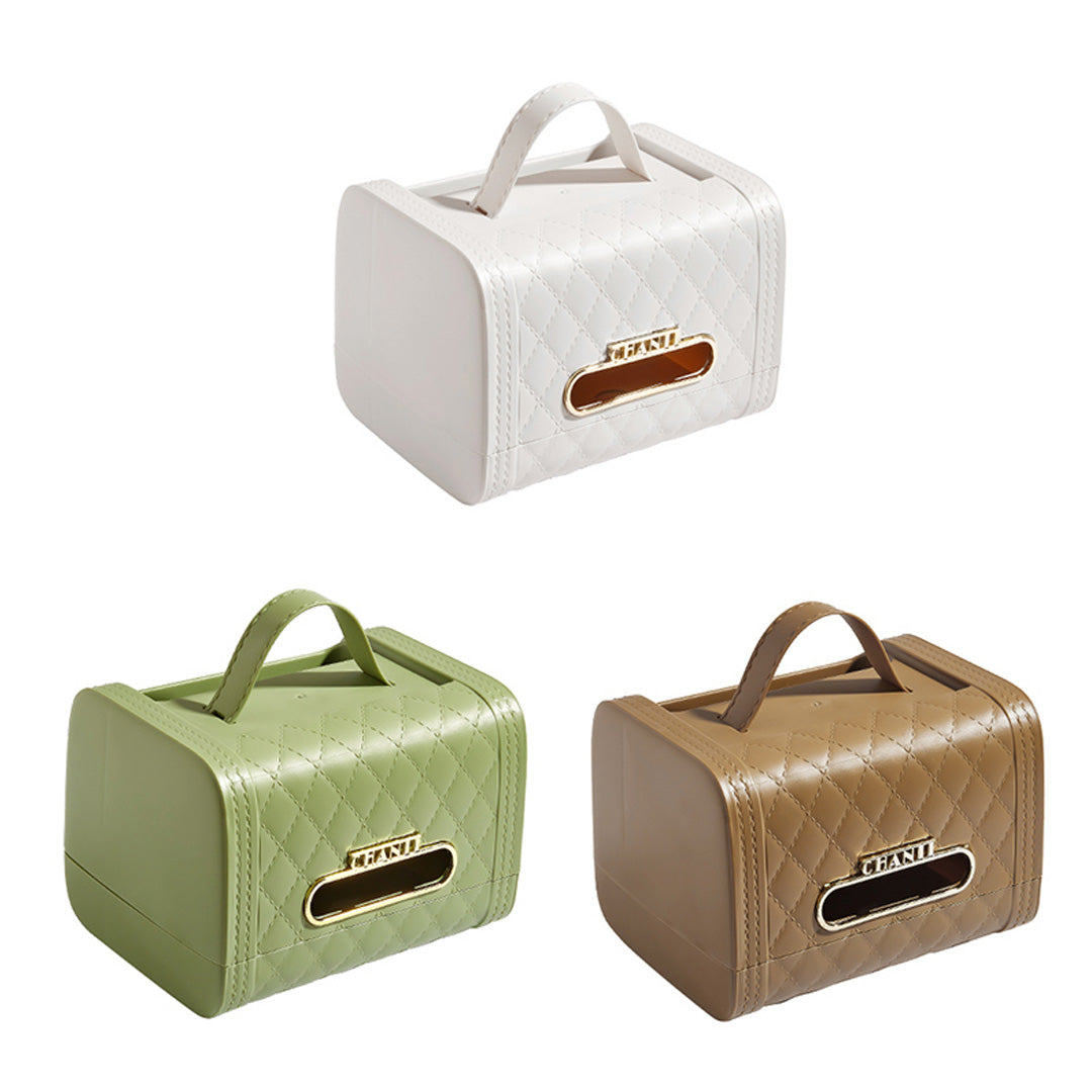 Caja de pañuelos en forma de bolso