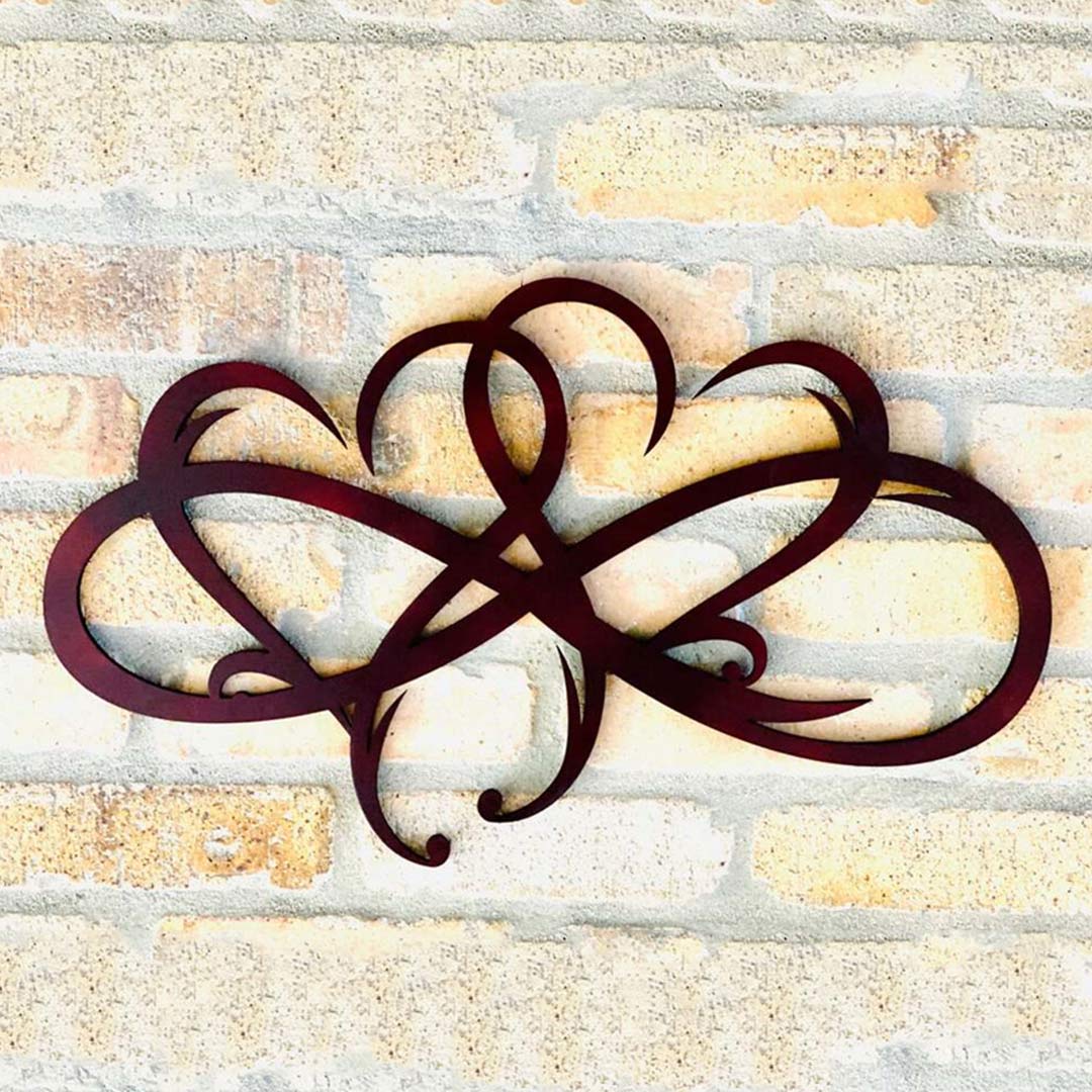Double Infinity Herz Metall Home Decor