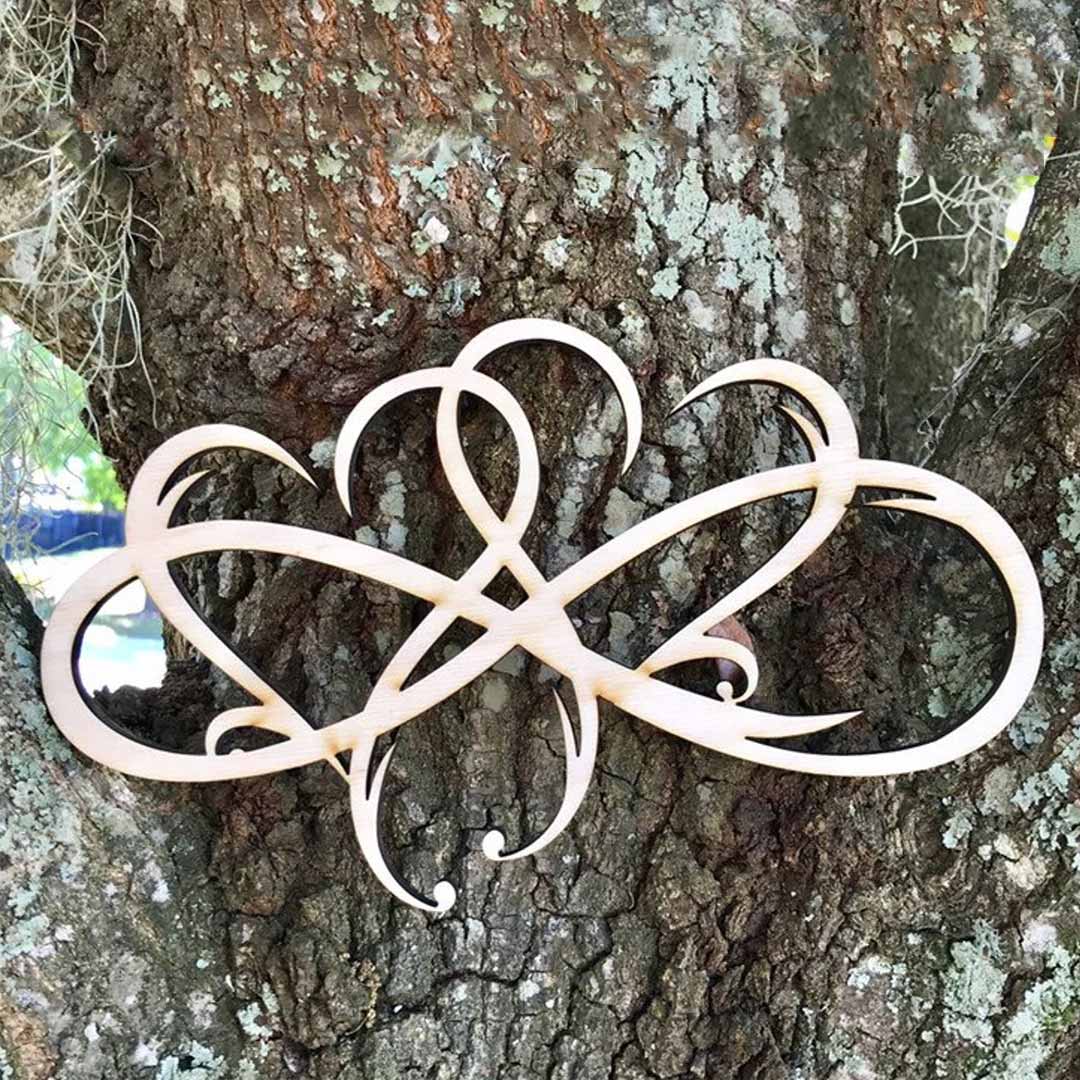 Double Infinity Herz Metall Home Decor