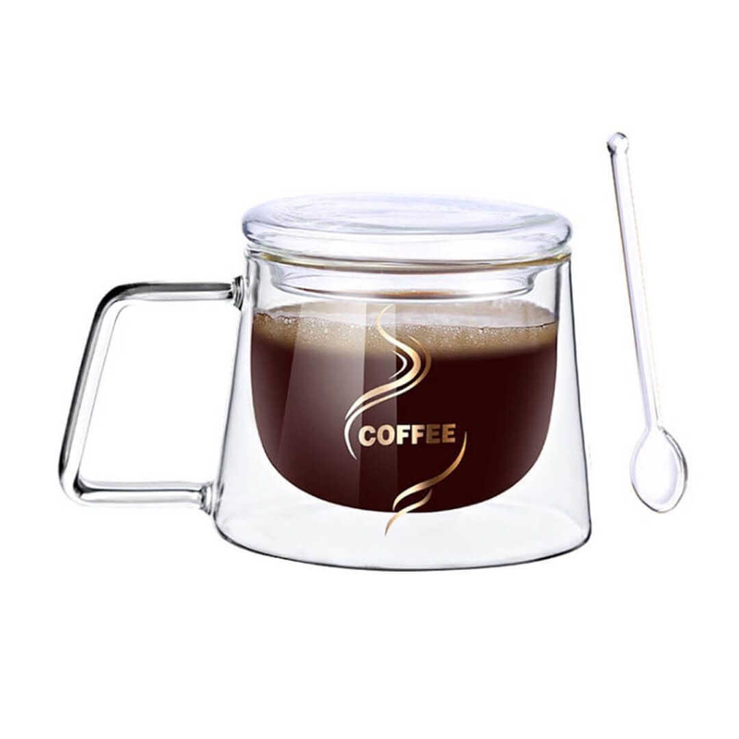 Tazza da caffè ad alto contenuto di borosilicato a doppio strato