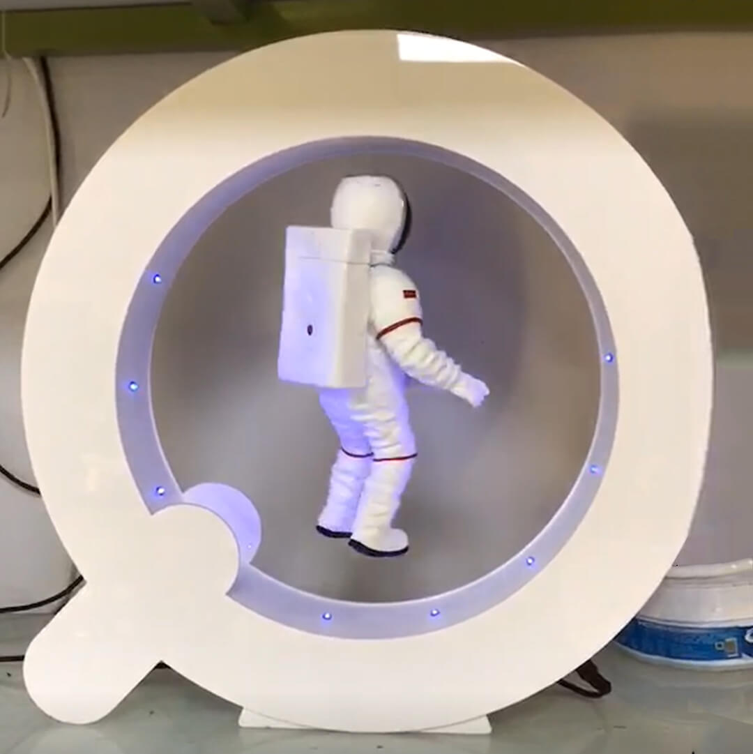 Lámpara de anillo de astronauta de levitación magnética