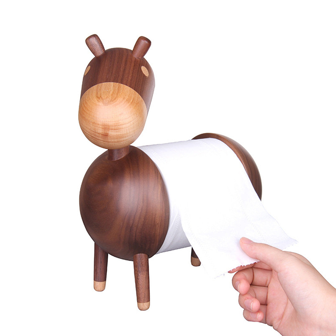 Soporte de papel de burro de madera