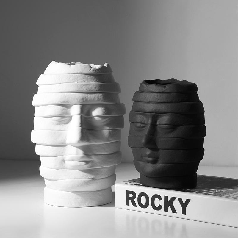 Creative Art Human Head Shape Vase