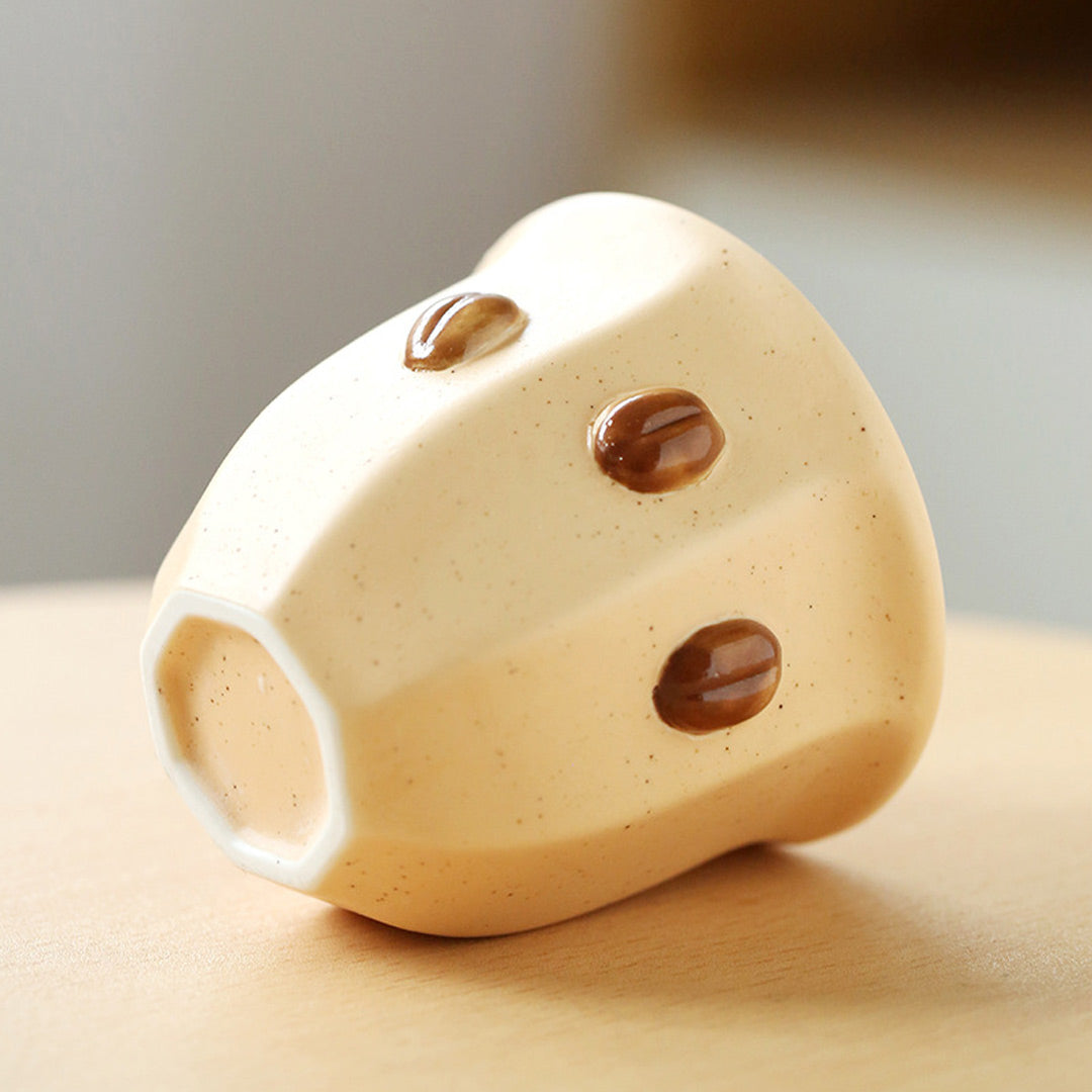 Creative Coffee Bean Design Ceramic Coffee Cup