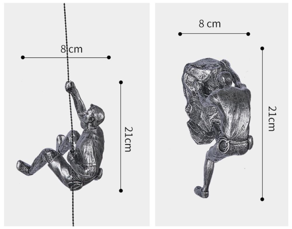 Uomo di arrampicata in stile industriale