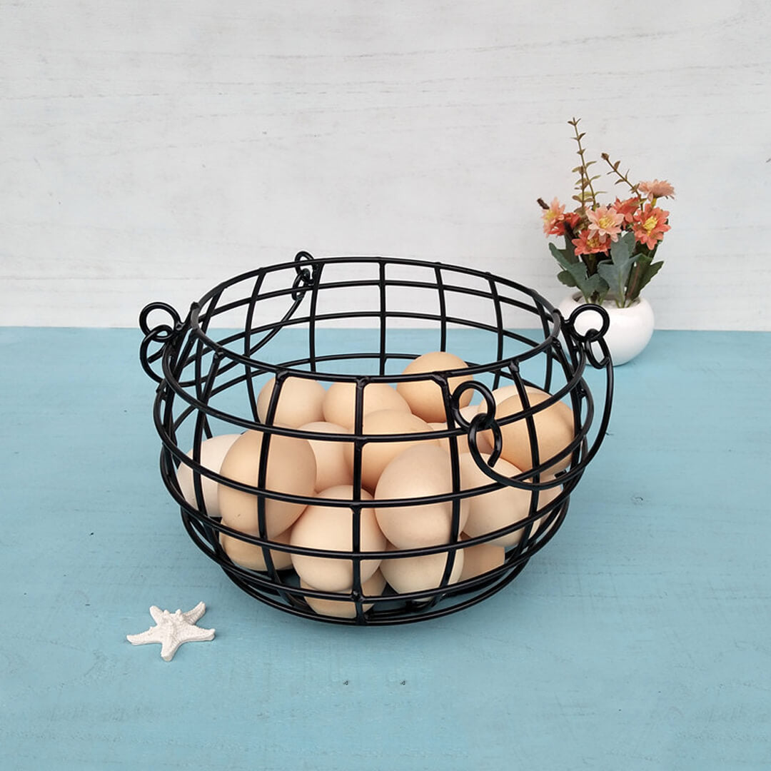 Cesta de almacenamiento para gallinas con soporte para huevos