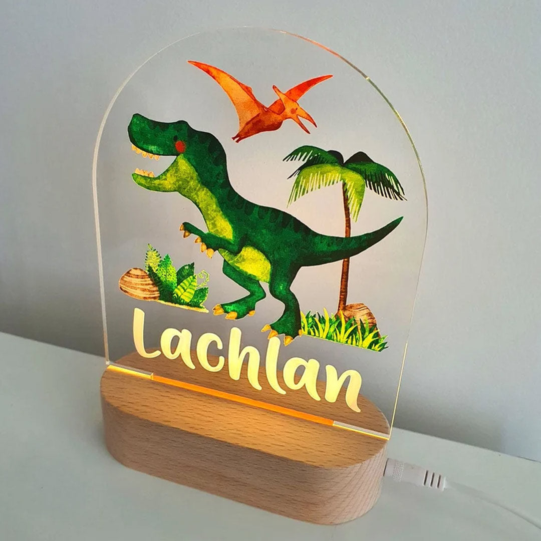 Personalized Dinosaur Night Light