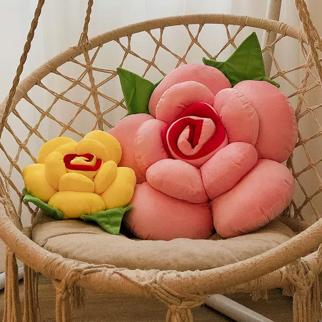 Cute Plush Rose Pillow