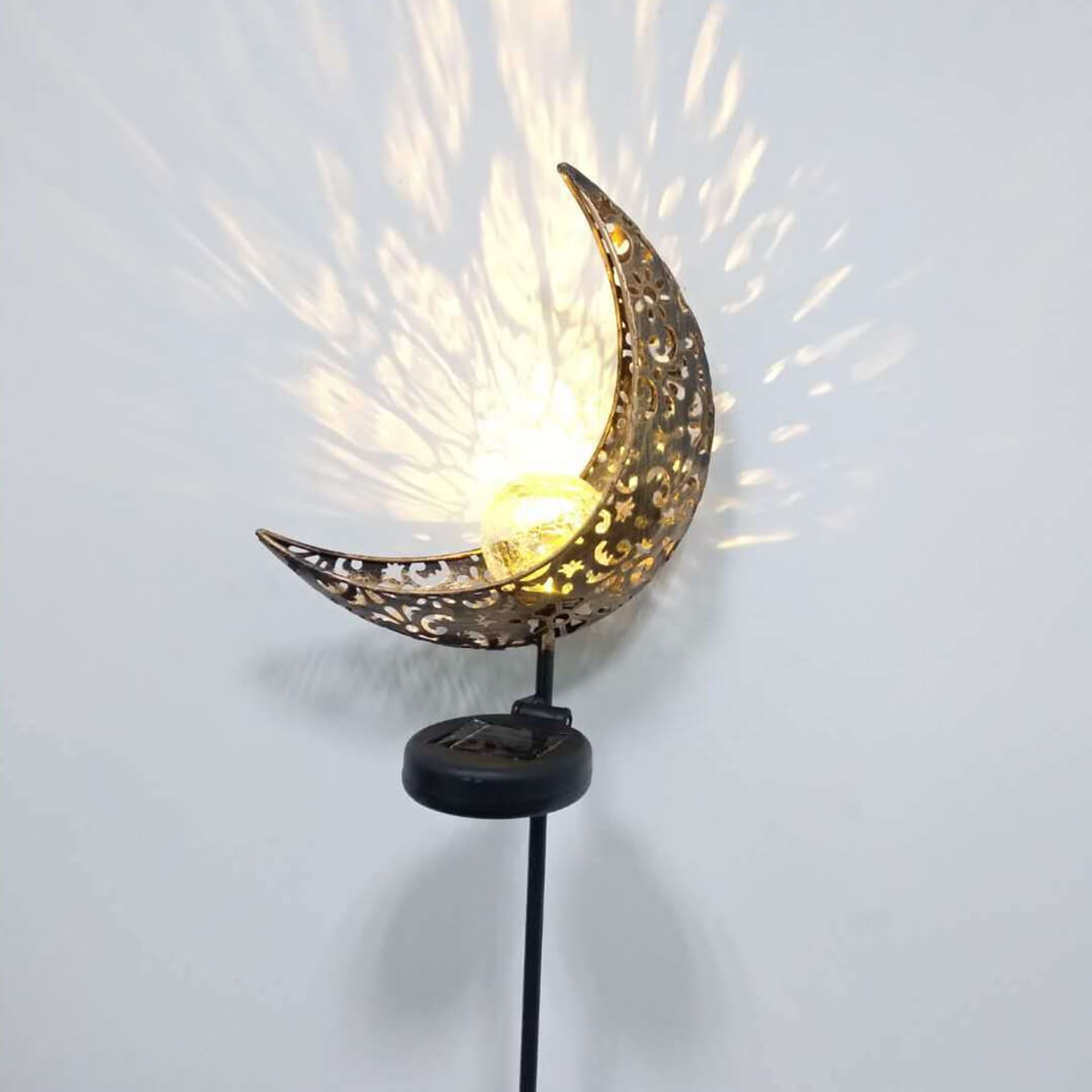 Solar Moon Wrought Iron Hollow Out Lamp