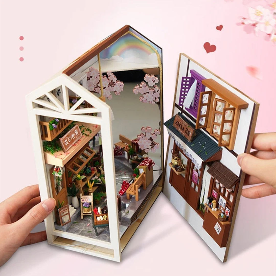 Rainbow Lane 3D Wooden DIY Book Nook