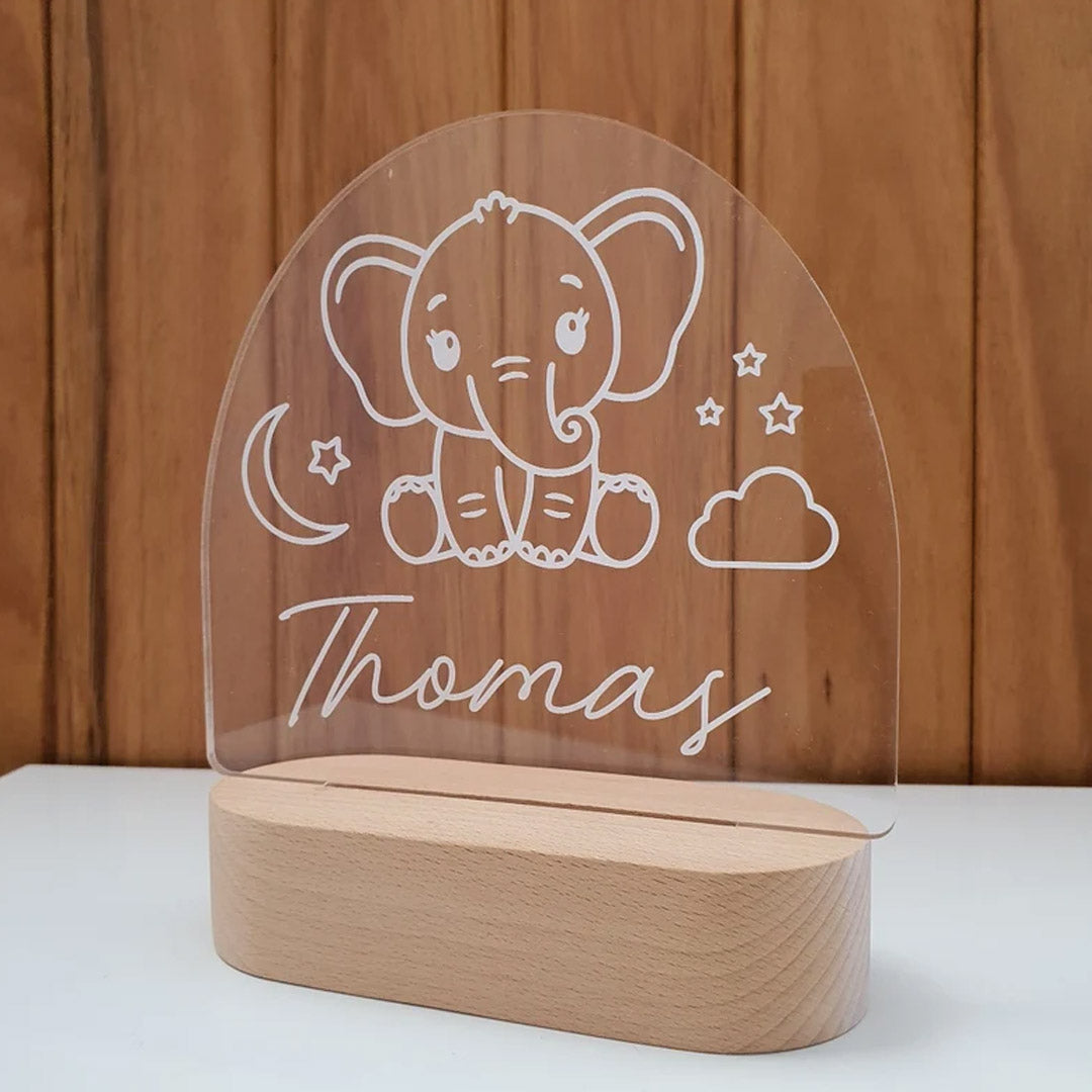 Personalized Elephant Night Light