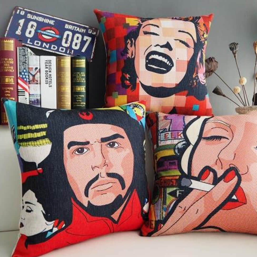 Funda de almohada Monroe creativa moderna