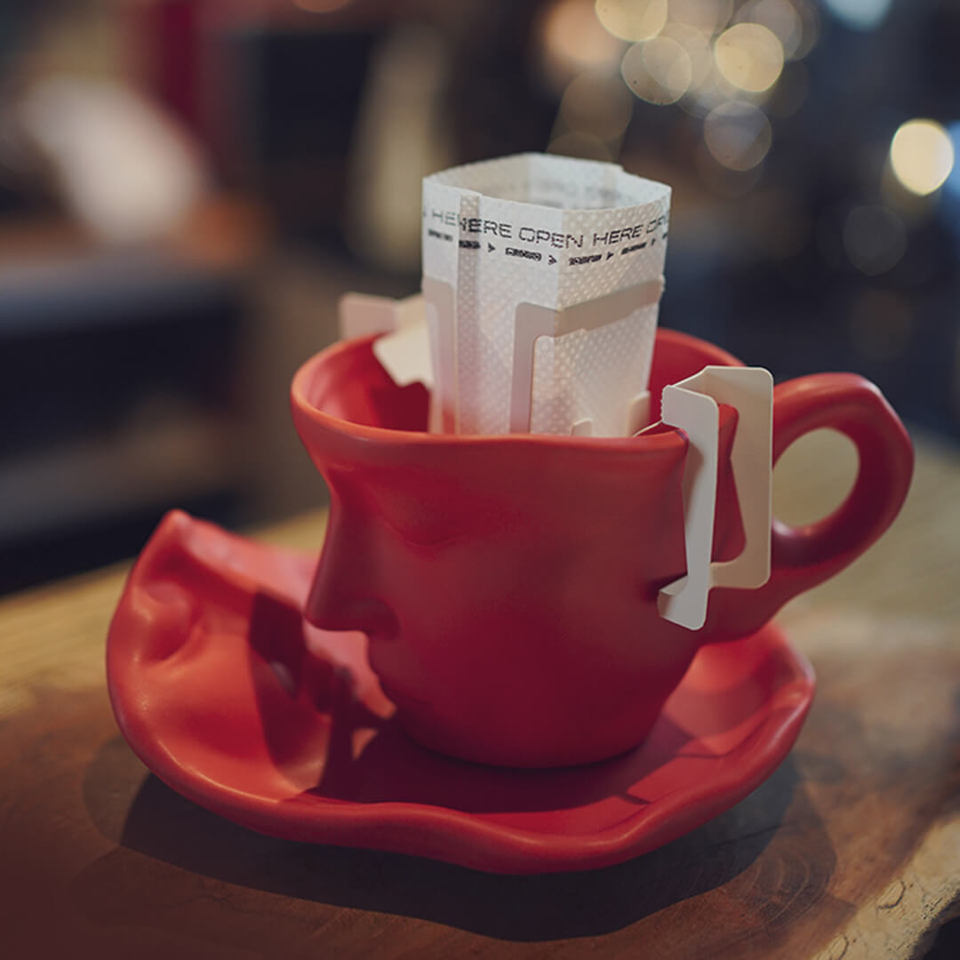 Juego de tazas de besos