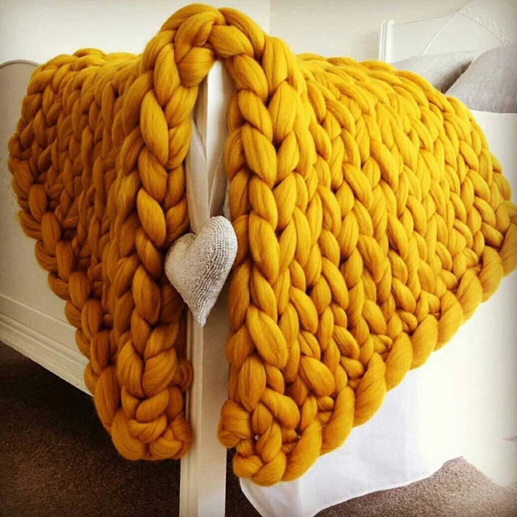 Chunky Knitted Blanket