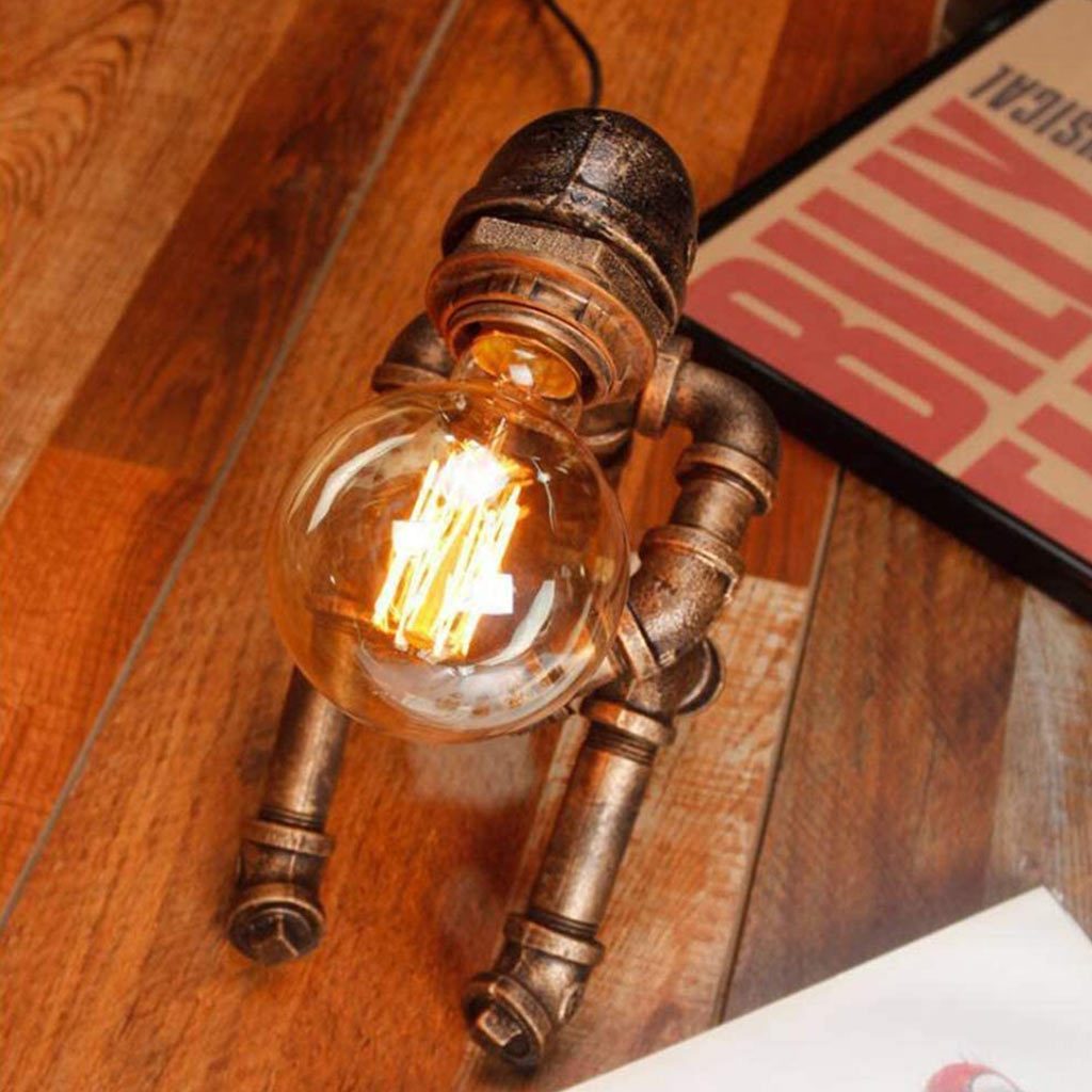 Industrieroboter Steampunk Schreibtischlampe