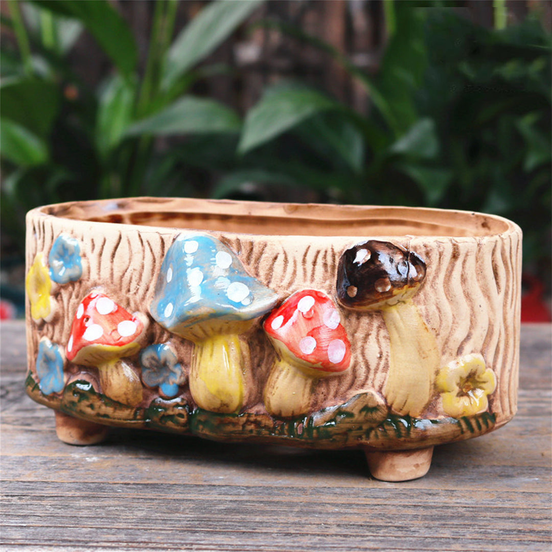 Pot de fleur de champignon