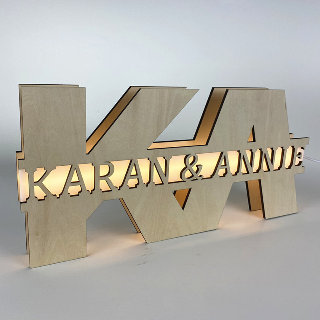 Lámpara de letras personalizadas personalizadas